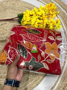 Sari en soie pour femmes Dola avec fil de tissage Zari Moti Broderie fantaisie Bordure en point de croix Fabriqué en Inde - Product Image 3