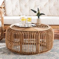 Meilleur prix du fabricant vietnamien Table basse en rotin au design moderne meubles d'intérieur en osier et en rotin pour la décoration de salon à la maison