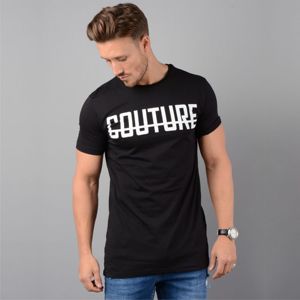 Camiseta de palangre negra para hombre-Slim Fit, 100% algodón peinado hilado con anillo fino, 200 gsm - Product Image 2