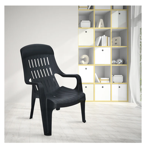 Paradise Chaise Moderne en Plastique Confortable Léger Weekender pour Salle à Manger Salon Cuisine École Chambre à Coucher-Fer Noir - Product Image 5