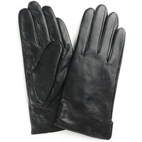 Gants en cuir d'agneau véritable noir pour hommes et femmes, chauds, compatibles avec les écrans tactiles, décontractés, confortables, séchage rapide, respirants, style uni, sport