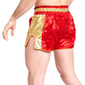 Pantalones cortos deportivos de Muay Thai, pantalones cortos de boxeo, pantalones cortos de entrenamiento de artes marciales, ropa de Fitness de alta calidad, 100% poliéster, pantalones cortos de Muay Thai - Product Image 5