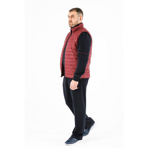 Chaleco Acolchado Informal de Invierno para Hombre, Talla Grande, Cuello Alto, Sin Mangas, Color Borgoña, Transpirable, de Secado Rápido, Ligero, con Cierre de Cremallera, OEM - Product Image 1
