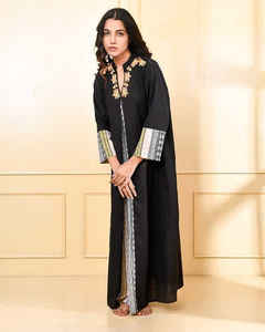 ชุดเดรสยาวสีดำสุดฮอตสำหรับงานปาร์ตี้ คอวี แขนยาว เหมาะสำหรับโอกาสพิเศษ - Product Image 3