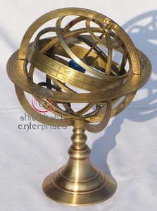 Esfera armilar antigua de latón náutico globo celestial 12 "Base de latón galvanizado hecho a mano vajilla artículo de regalo para el hogar - Product Image 3
