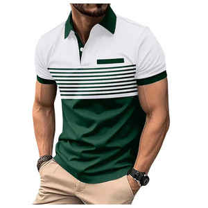 Nouvelle Collection Été : Chemises Décontractées de Luxe pour Hommes, Couleur Unie, Col Revers, Tissu Dobby, Broderie de Poche - Product Image 3