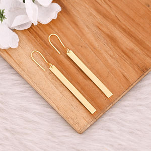 Pendientes Colgantes de Diseño Único y Moderno para Boda, Hechos a Mano, con Forma Irregular y Curva, Chapados en Oro, de Latón, de Alta Calidad - Product Image 6