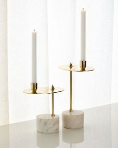 Candelabro Moderno de Travertino para Hanukkah, Portavelas de Piedra de Diseño Contemporáneo, Centro de Mesa Festivo para Múltiples Velas, Estilo Minimalista - Product Image 5