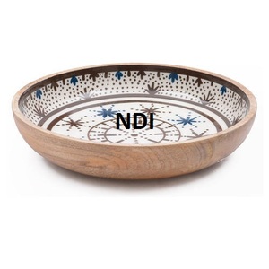 Tazón profundo de madera de mango de gran tamaño con acabado esmaltado, tazón para servir frutas secas de alta calidad, uso de catering, tazón de madera maciza - Product Image 6