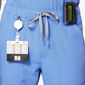 Elastic Waistband Knitted 100% Cotton Unisex Scrub Pants with Side Pockets Breathable Comfortable Hospital Use - Product Image 4