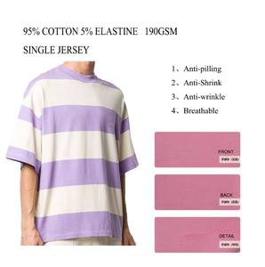 Ropa de calle personalizada de calidad de lujo para hombre Camiseta de Color sólido 100% algodón de gran tamaño cuentagotas hombro tejido ecológico - Product Image 2