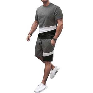High Quality Summer T Shirts <b>Sets</b> Casual Solid Jogger T Shirt and Shorts for Men Short Sleeve Clothes Summer <b>Twin</b> <b>Sets</b> For Men - Product Image 1