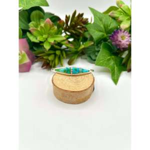Navajo Handmade Cultural Collectible Sonoran Mountain Turquoise & Sterling <b>Silver</b> <b>Cuff</b> <b>Bracelet</b> - Product Image 1