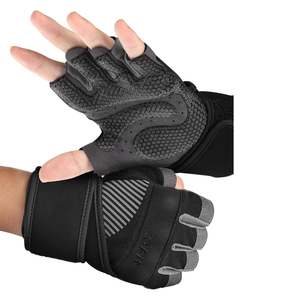 Gants de gymnastique ventilés personnalisés demi-doigt pour hommes femmes Protection de la paume Gants d'entraînement durables pour tractions - Product Image 1