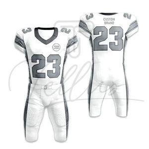 Uniforme de Fútbol Americano Personalizado al por Mayor de la Mejor Calidad, 100% Poliéster, Manga Corta, Secado Rápido y Transpirable, Alta Calidad - Product Image 3