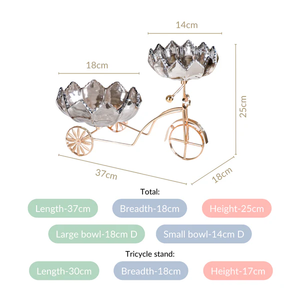 Luxury Hammered Metal Serving Bowl Set Sophisticated Decorative <b>Tableware</b> for Dining Room Kitchen and Festive Occasions - Product Image 2