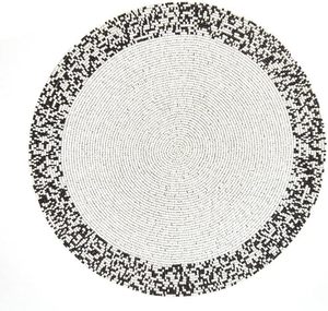 Alfombrillas y almohadillas de forma redonda con cuentas de vidrio pintado Splatter para vacaciones-Navidad Año Nuevo Acción de Gracias Viernes Negro - Product Image 1