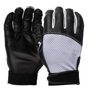 ถุงมือตีเบสบอลสีดำและสีขาวผสมกับข้อมือยาวสำหรับถุงมือรองรับข้อมือ - Product Image 3