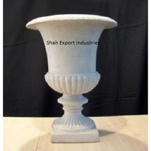 Nuevo cuenco decorativo de flores de Metal para decoración de mesa de ceremonia de boda centros de mesa urna de flores de Pedestal con acabado blanco - Product Image 1