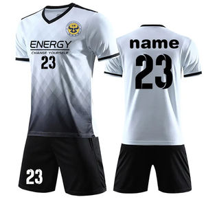 Venta al por mayor 2025 uniforme de fútbol de los hombres nuevo estilo transpirable ropa deportiva con logotipo personalizado precio de fábrica camiseta de fútbol - Product Image 5