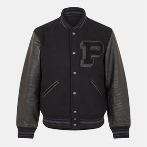 Chaquetas universitarias de diseño bordado personalizadas al por mayor para hombre, chaqueta de invierno de bombardero de béisbol universitario Letterman de gran tamaño para hombre - Product Image 1