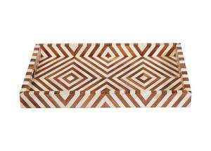 Ensemble de deux plateaux en os faits à la main, très vendus - luxe - décoration de table - décoration de la maison - Product Image 2