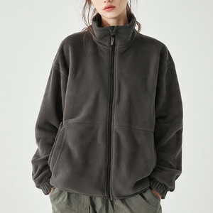 Vestes en polaire pour femmes Hauts d'hiver Fermeture éclair en polaire Pull haut Mode féminine Vêtements en polaire Vestes hauts pour femmes - Product Image 3