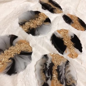 Handmade Grey Resin <b>Flower</b> Coaster Stylish Cup Coaster for Tea Coffee <b>Mugs</b> and Everyday Tabletop Decoration From India - Product Image 6