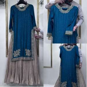 Nueva colección de moda para mujer paquistaní Salwar Kameez con Dupatta y Palazzo a juego disponibles a los mejores precios - Product Image 6