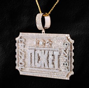 Collar con colgante de diamante Moissanite de alta calidad en plata de ley para joyería de moda a los mejores precios - Product Image 2