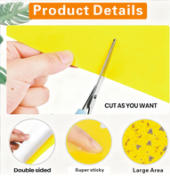 Contrôle des nuisibles ODM OEM, gel adhésif jaune double face hautement adhésif, plastique écologique, livraison rapide, spectre pour serre