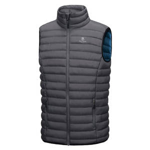 Chaleco acolchado con cuello mandarín transpirable de nailon/poliéster para hombre, ropa de abrigo de invierno - Product Image 1