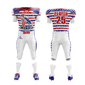 2022 nouveauté maillots de Football américain sur mesure avec nom de joueur en sergé et numérotation uniforme de Football américain - Product Image 1