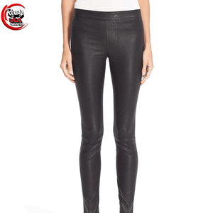 Nouveauté Pantalon évasé en cuir à lacets de haute qualité et sexy pour femmes pantalons en cuir PU pour femmes - Product Image 6