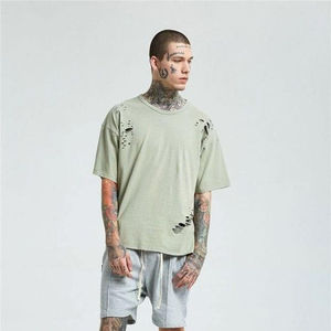 เสื้อยืด100% โอเวอร์ไซส์สำหรับผู้ชายเสื้อยืดคอกลมผ้าคอตตอนมีน้ำหนักตัวมากออกแบบได้ตามที่ต้องการ - Product Image 6