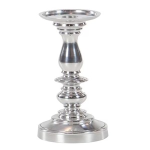 Ensemble de 2 bougeoirs à pilier ovale en argent Décor de table à base de marbre moderne - Product Image 6