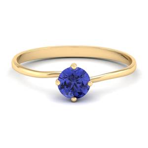 Reyes แหวนพลอย Tanzanite สีทอง14K แบบมินิมอลผู้ผลิต ODM เครื่องประดับอัญมณี Tanzanite สำหรับงานแต่งงานดีไซน์ตามสั่งสำหรับผู้หญิง - Product Image 6