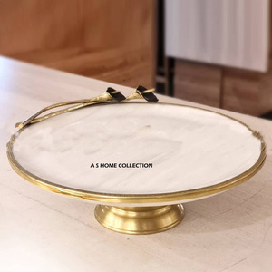 Matériau en bois et vadrouille forme ronde couleur marron 1 niveau support à gâteau luxe fait à la main vente chaude excellente qualité - Product Image 6