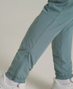 Pantalon de jogging pour homme, taille mi-haute, coupe droite, personnalisé, qualité supérieure, respirant, motif uni, tissu Oxford, devant plissé - Product Image 4