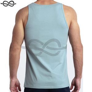 Débardeurs à capuche côtelés en mélange de coton de haute qualité, séchage rapide, respirants, pour hommes, couleur OEM, pour la gym et l'entraînement estival, emballage en sac OPP, direct usine - Product Image 3