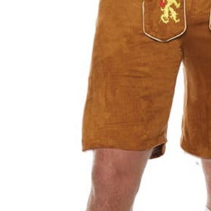 Pantalones Cortos Bávaros de Cuero Antiguo para Hombre, al por Mayor, Cortavientos, Transpirables, de Piel de Vacuno y Ante, para Oktoberfest - Product Image 6