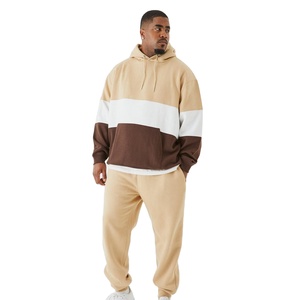 Ensemble de survêtement pour homme, coupe ample, tissu en coton respirant, sweat-shirt doux, pantalon de jogging, tenue décontractée confortable pour tous les jours, sport et gym. - Product Image 1