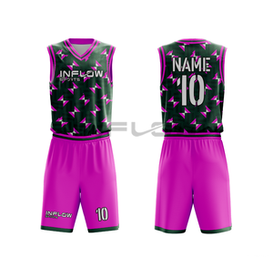 Kit de maillot de basket-ball personnalisé, transfert thermique, maillot de basket-ball Laker vierge, taille plus, respirant, séchage rapide, polyester - Product Image 6