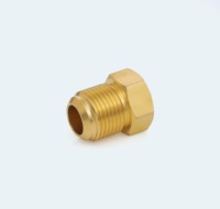 Tapón de latón forjado de 1/4 pulgada SAE con cabeza hexagonal y sellado, rosca UNF 7/16-20, tapa de extremo mecanizada por CNC para líneas de refrigeración HVAC