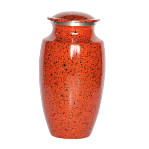 Urnas de cremación para adultos de aluminio de alta calidad con acabado de Color amarillo naranja para cenizas humanas Suministros funerarios de metal - Product Image 6