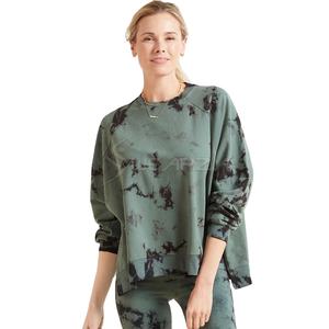 Personalizar Active Wear manga larga Tie Dye sudadera para mujer manga corta o cuello sudadera - Product Image 1