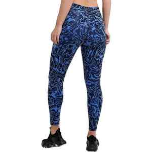 เลกกิ้งผู้หญิงทรงสูง กระชับสัดส่วน ยกกระชับสะโพก ผลิตจากผ้าซาตินผสมสแปนเด็กซ์และโพลีเอสเตอร์ พิมพ์ลายดิจิทัล - Product Image 5