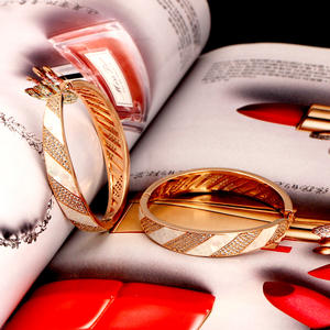 Boucles d'oreilles en Zircon cubique pour femmes, en laiton, cuivre, émail, bijoux, accessoires, livraison directe, personnalisées - Product Image 3