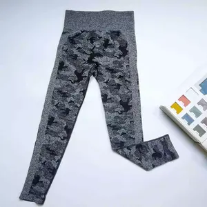 Leggings elásticos de punto personalizados para mujer, pantalones de yoga ajustados, ropa deportiva para gimnasio, correr, fitness, venta al por mayor - Product Image 5