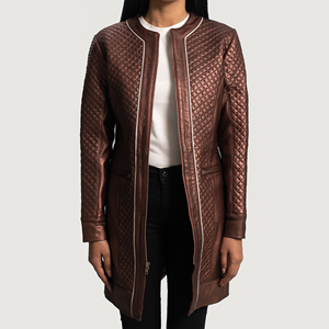 Nouveau polyvalent élégant en cuir véritable Long manteau de moto hommes respirant veste d'hiver fermeture à glissière mouton revers grande taille - Product Image 5